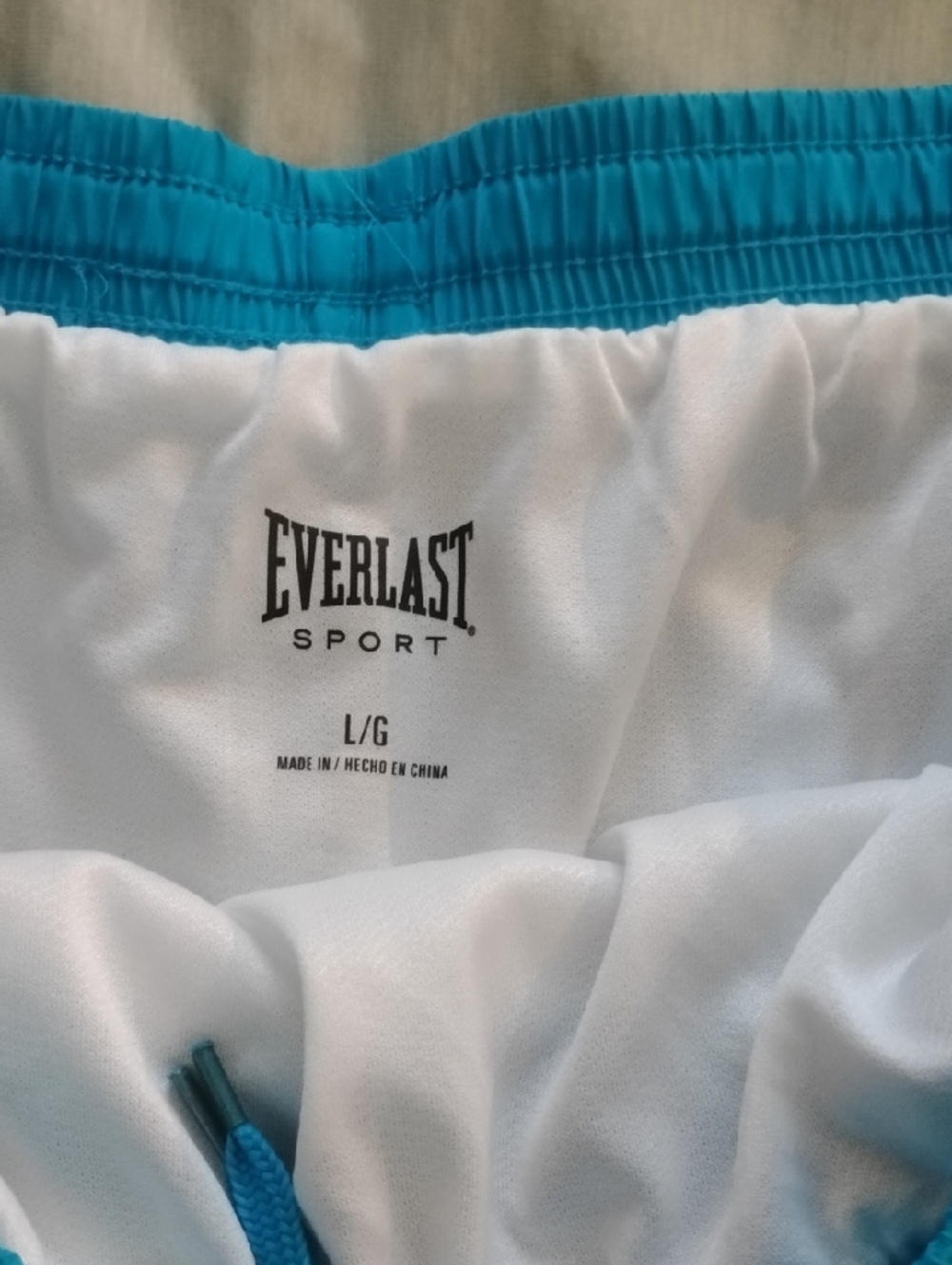 Everlast Teal Athletic Shorts with Black and White Trim - Picture 2 of 6